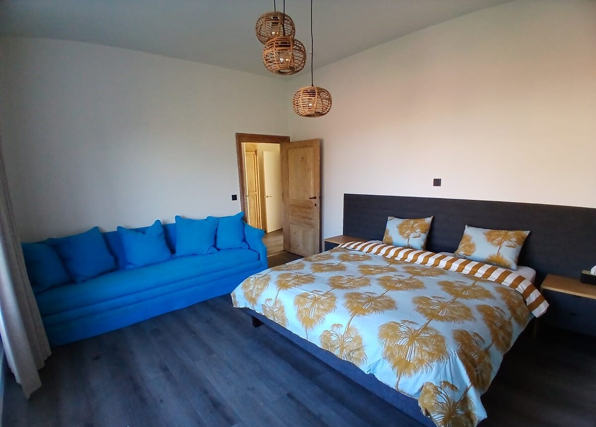 Bedroom facing the village at The Jacob House