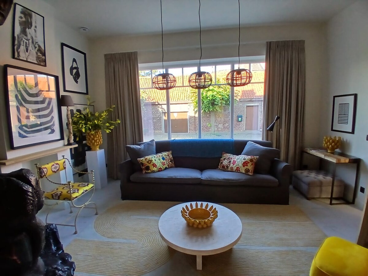 Living space with depth at The Jacob House