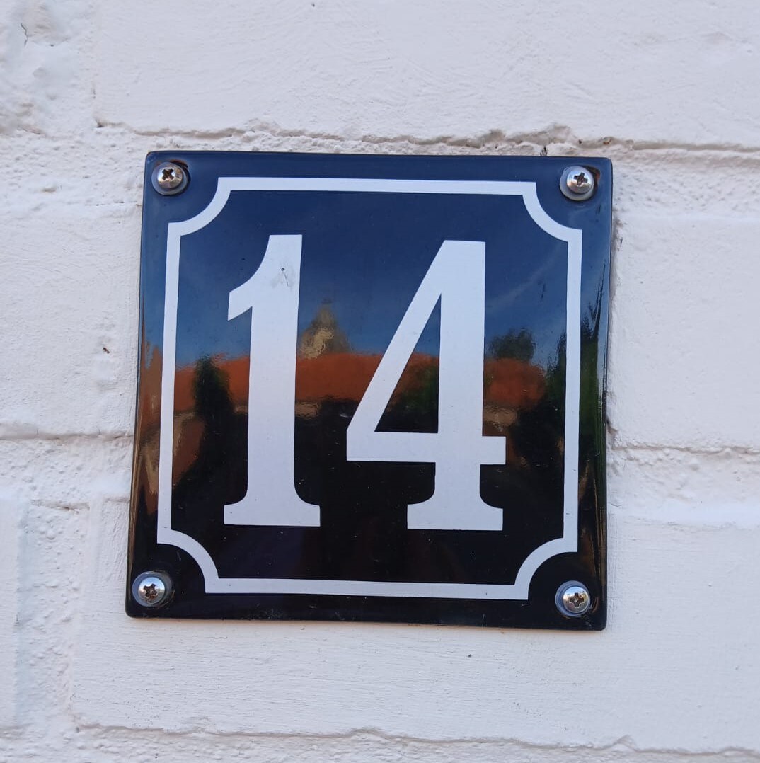 House number and facade detail at The Jacob House